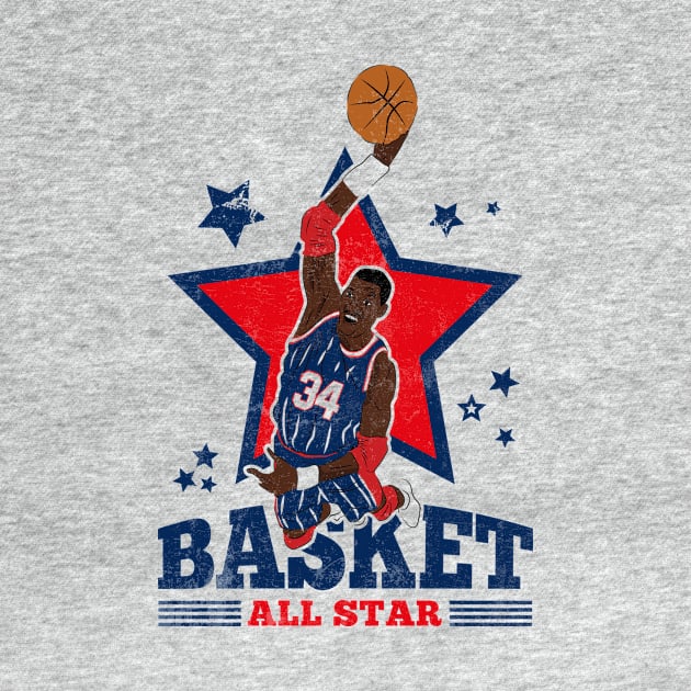 Olajuwon Basketball The Dream Houston 34 All Star by TEEWEB